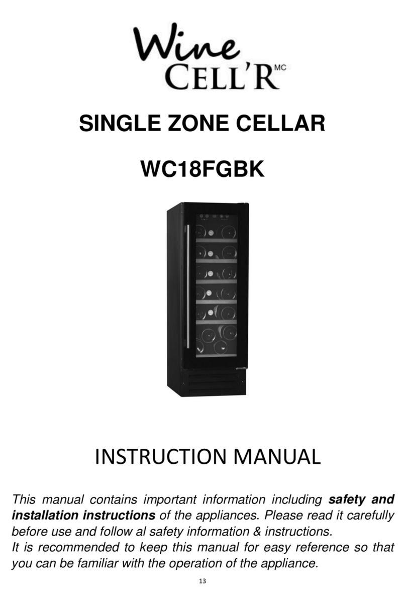 Wine cellr WC18FGBK User manual