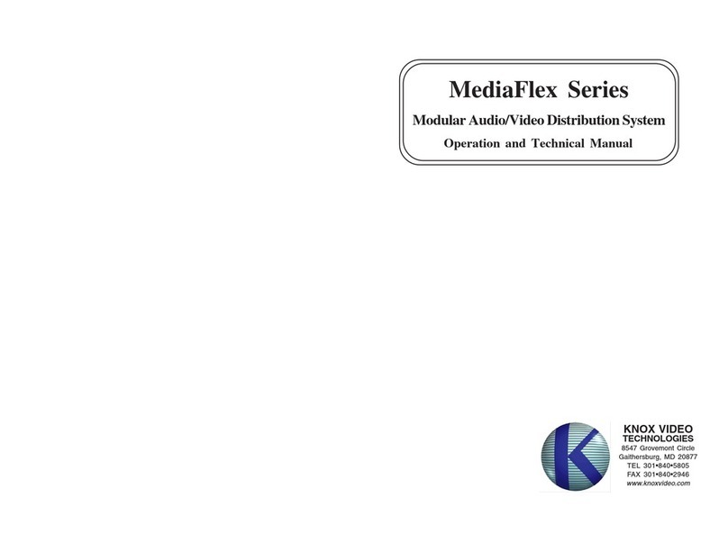 Knox Video MediaFlex Series Operation and technical manual