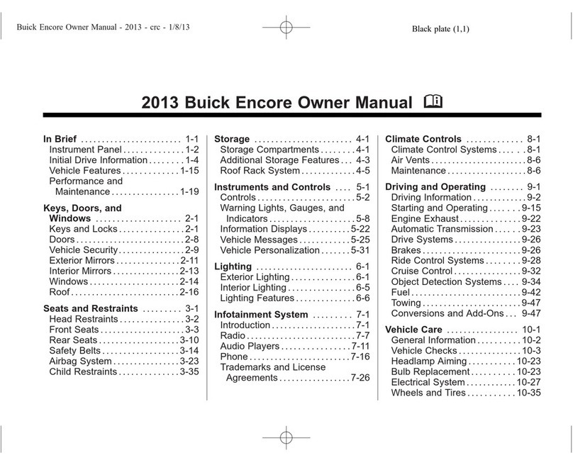 Buick Encore 2013 User manual
