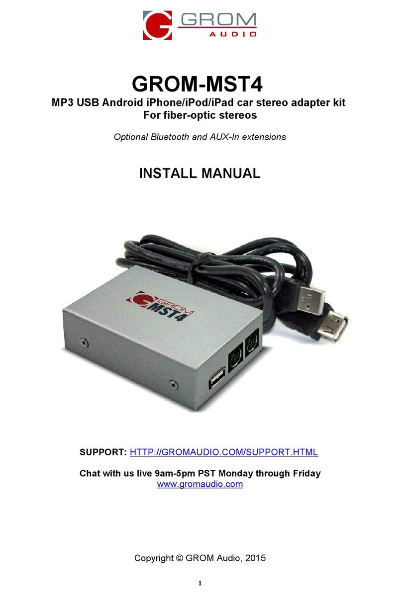 GROM Audio GROM-MST4 AUDI MMI 2G Install manual