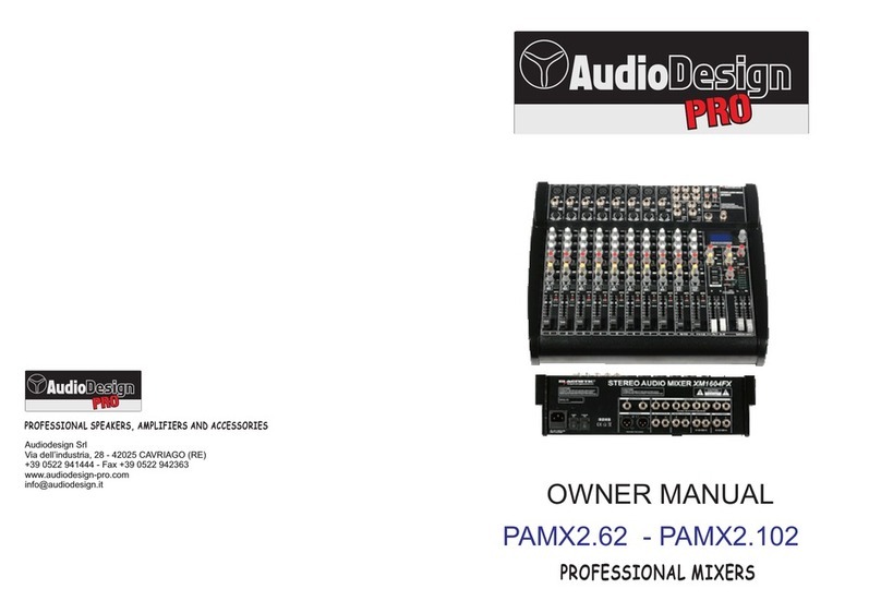 Audiodesign PRO PAMX2.62 owner's manual