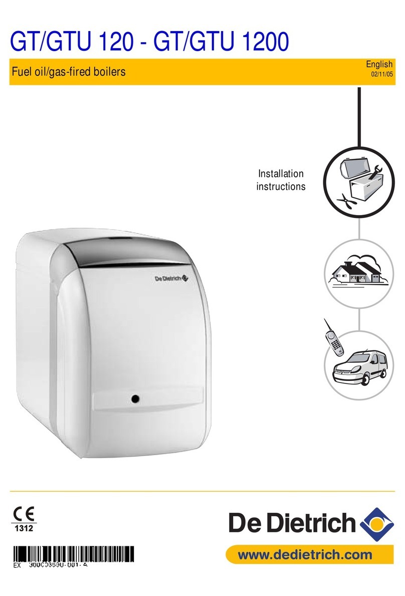 DeDietrich GTU 120 installation instructions