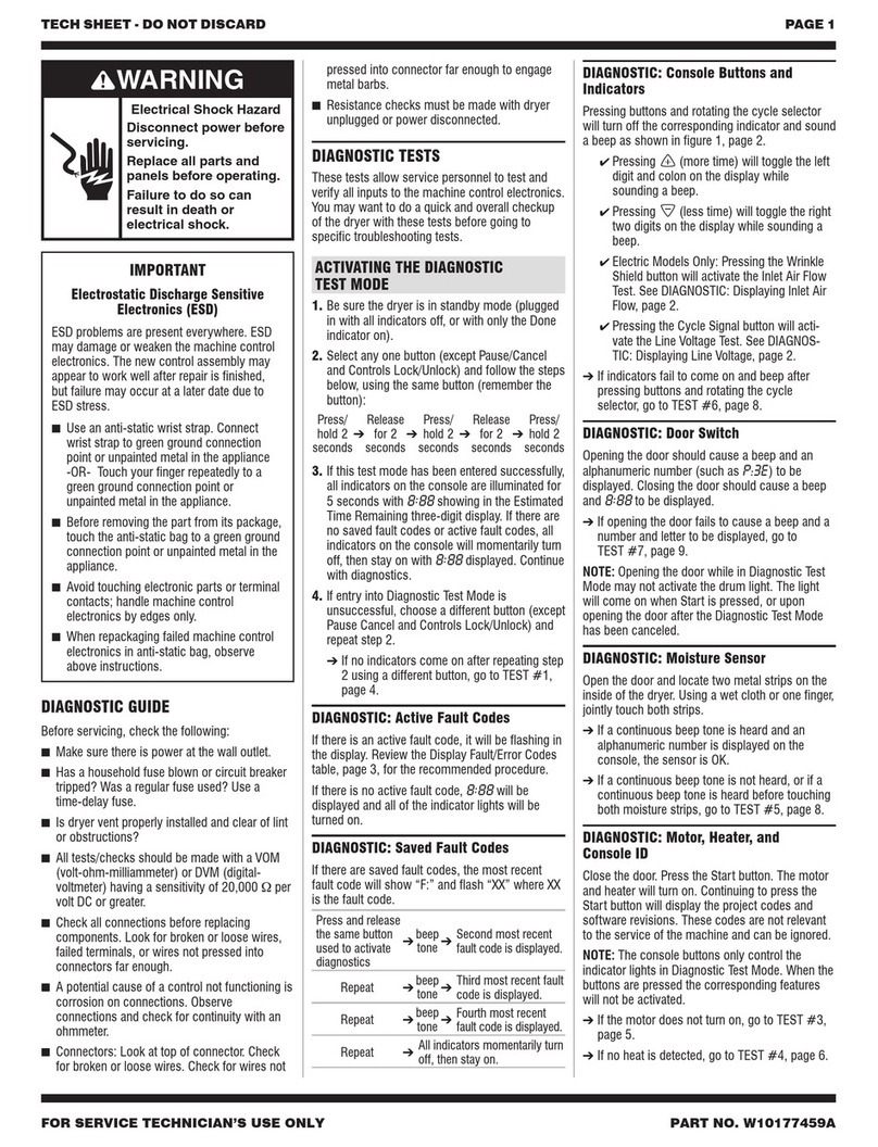 Whirlpool W10177459A Tech sheet