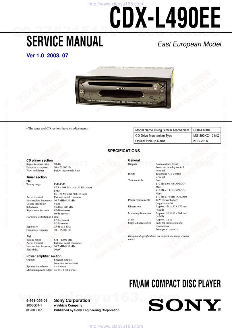 Sony CDX-L490EE User manual