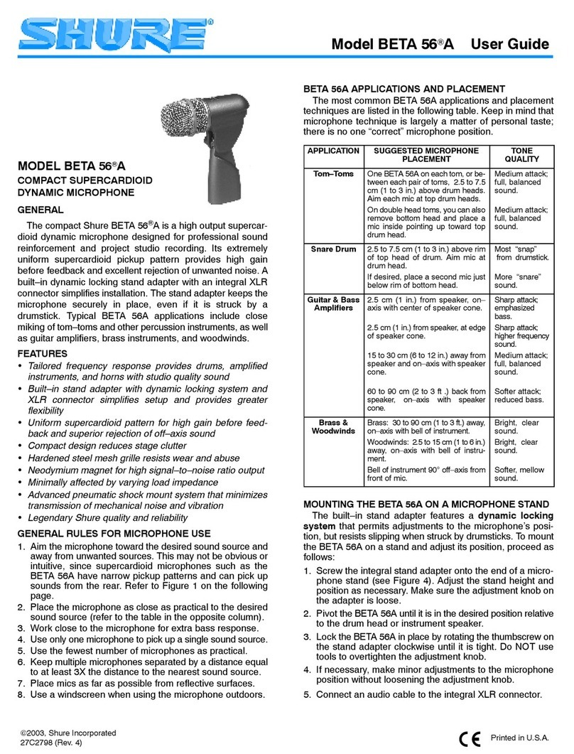 Shure BETA 56 user guide