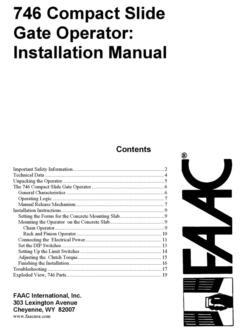 FAAC 746 ER CAT installation manual