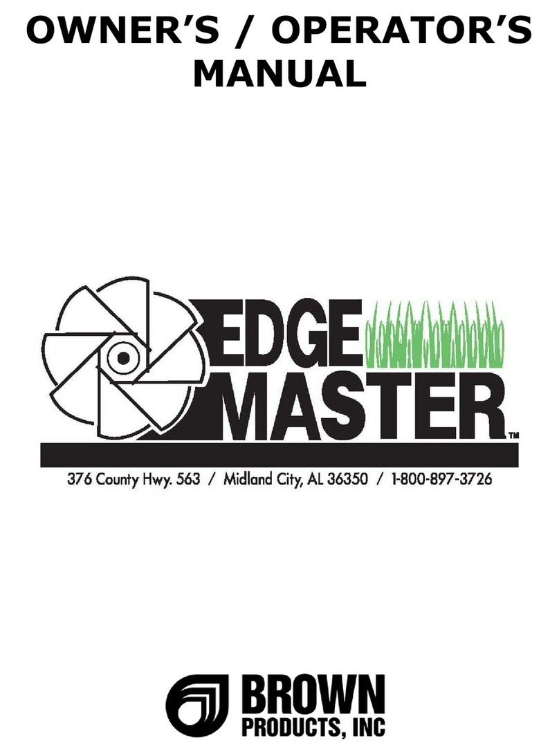 BROWN Edge Master E-104H Owner's/operator's manual