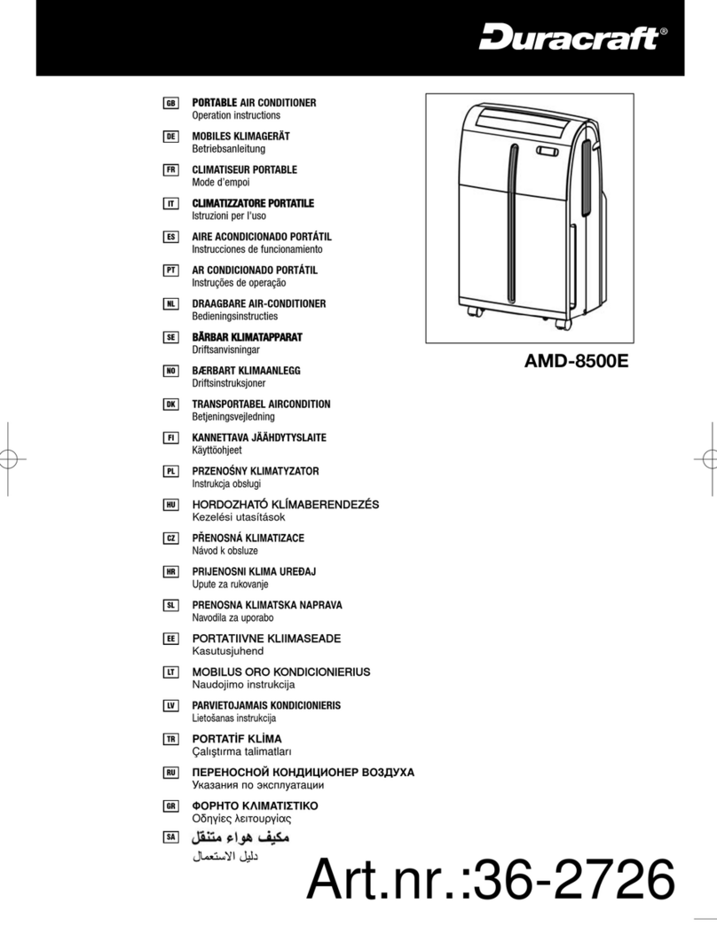 Duracraft AMD-8500E User manual