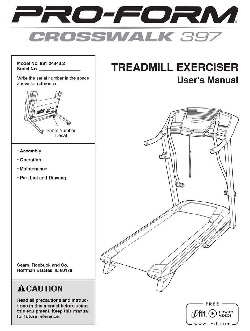 Pro-Form Crosswalk 397 831.24843.2 User manual