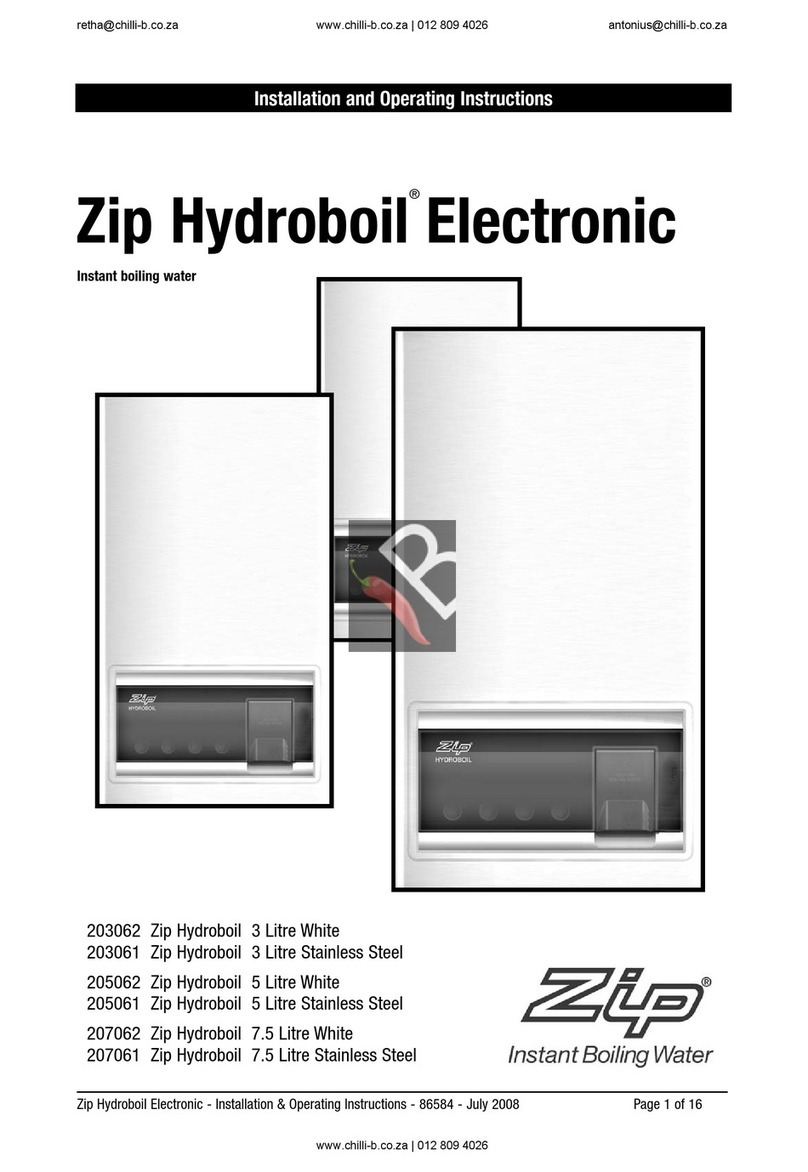 Zip Hydroboil 203062 User manual