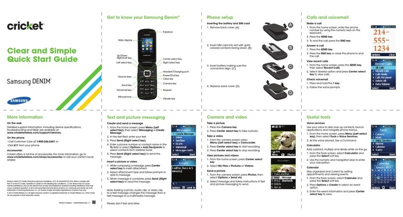 Samsung Denim quick start guide