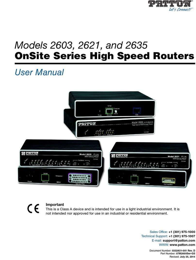 Patton OnSite 2603 user manual