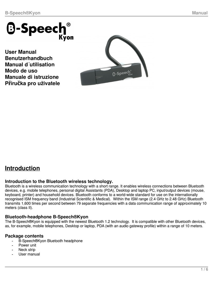 B-Speech Kyon User manual