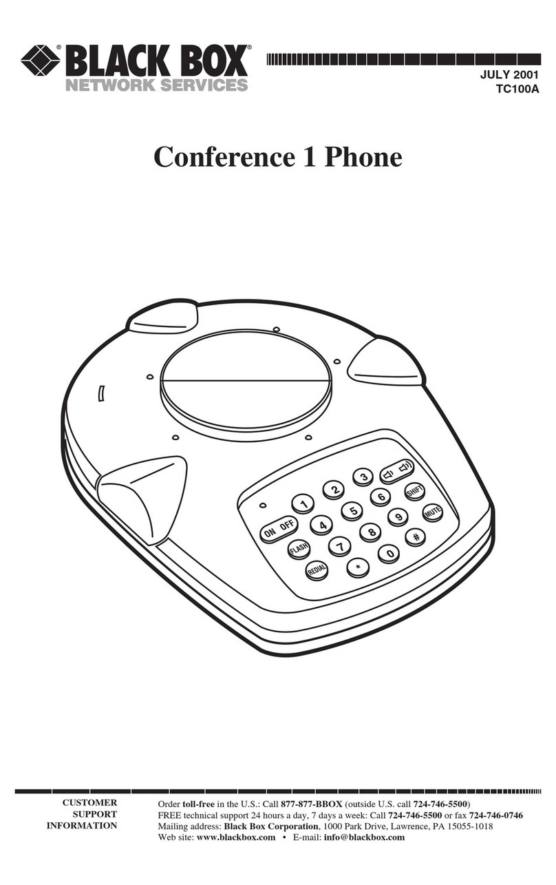 Black Box CONFERENCE 1 PHONE user guide