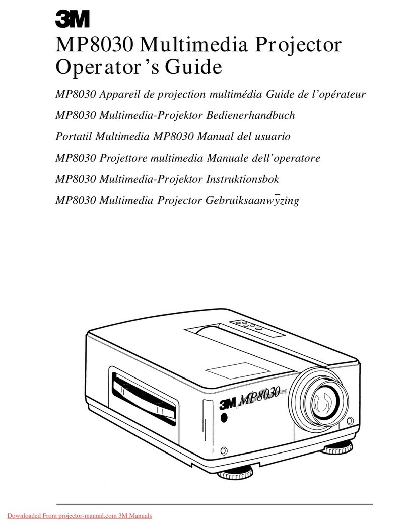 3M Multimedia Projector MP8030 Manual