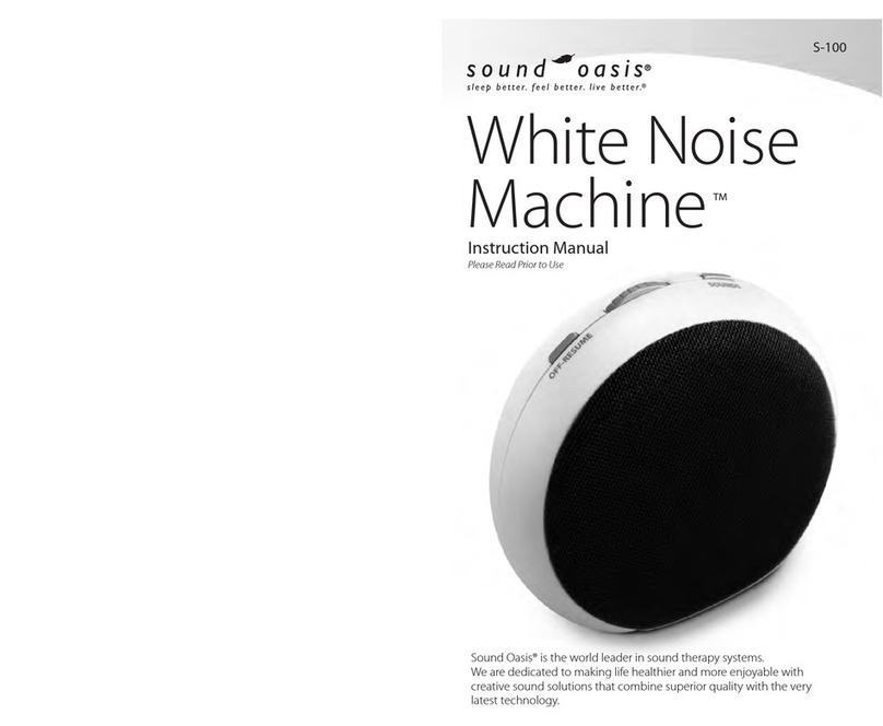 Sound Oasis White Noise Machine S-100 instruction manual