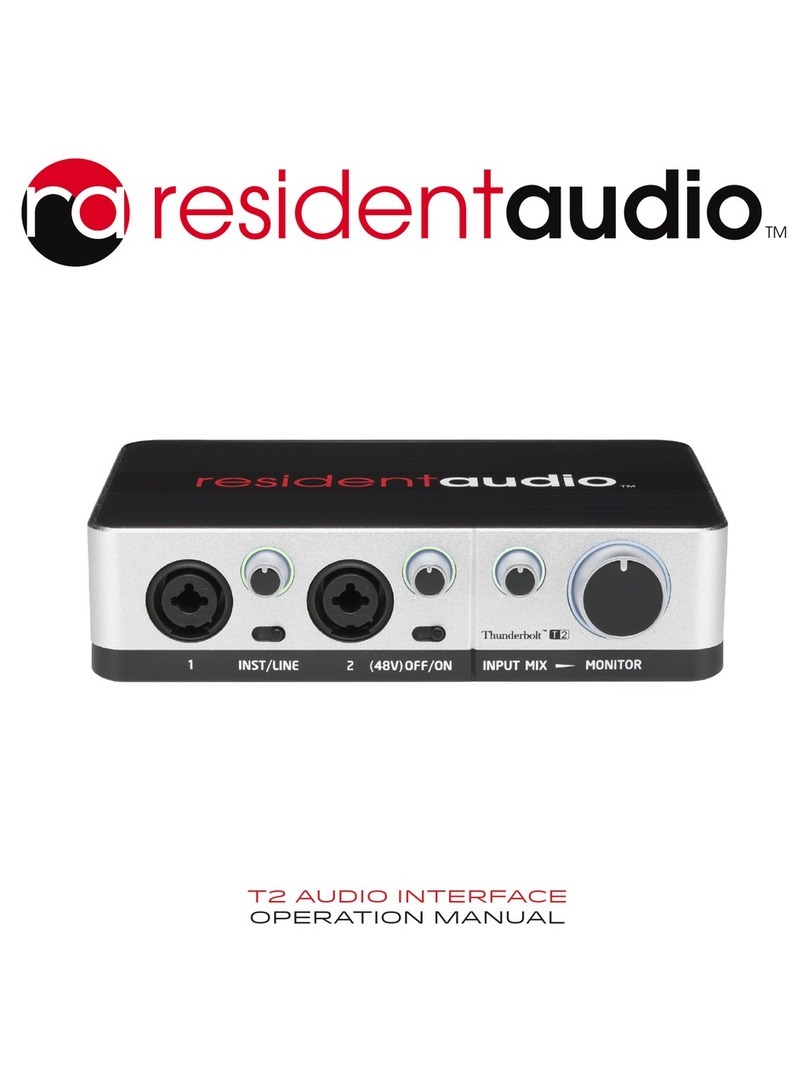 Resident Audio T2 Operation manual
