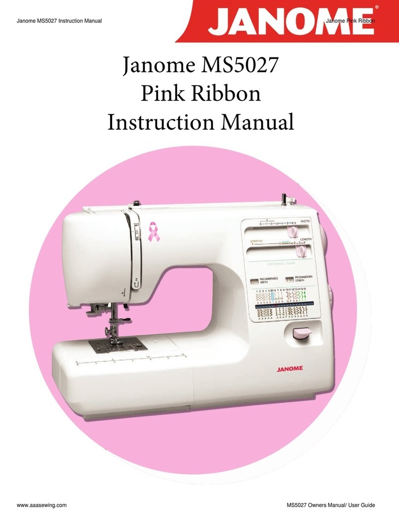 Janome MS5027 Pink Ribbon User manual Janome MS5027 Pink Ribbon User manual