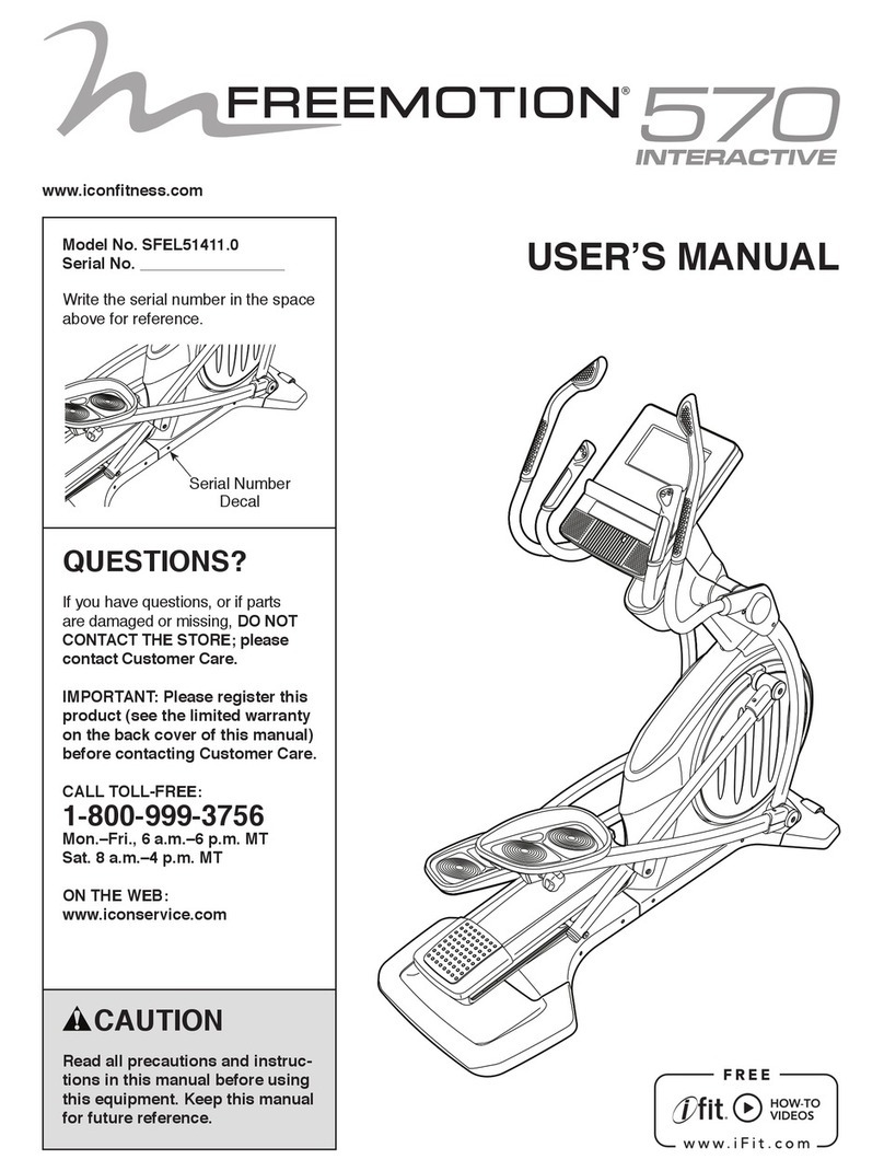 FREE MOTION 570 Interactive SFEL51411.0 User manual FREE MOTION 570 Interactive SFEL51411.0 User manual