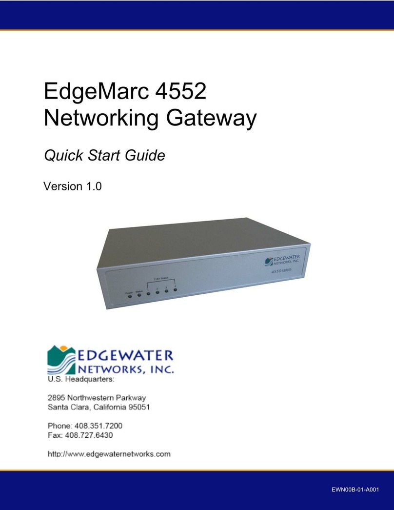 Edgewater Networks EdgeMarc 4552 User manual Edgewater Networks EdgeMarc 4552 User manual