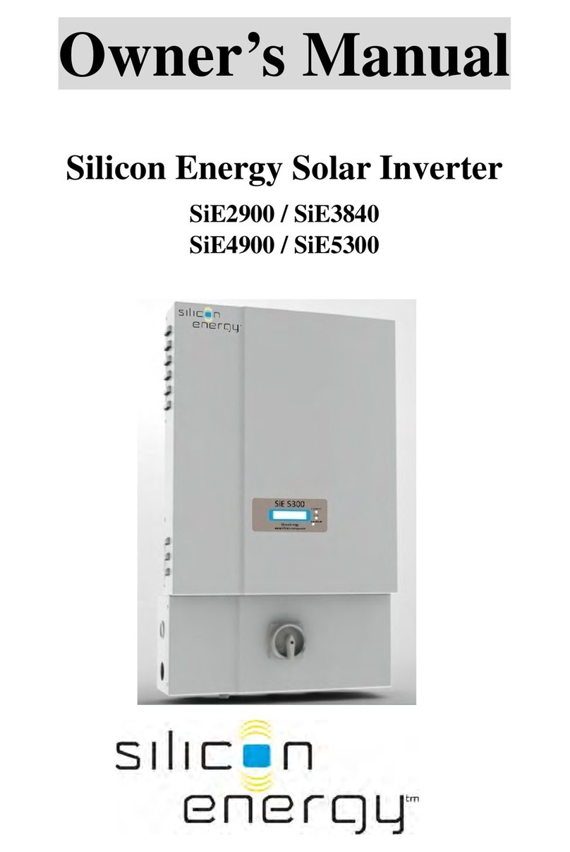 Silicon Energy SiE2900 owner's manual
