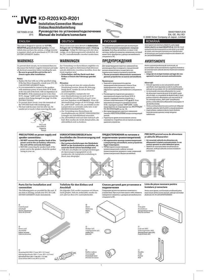 JVC KD-R203 Guide