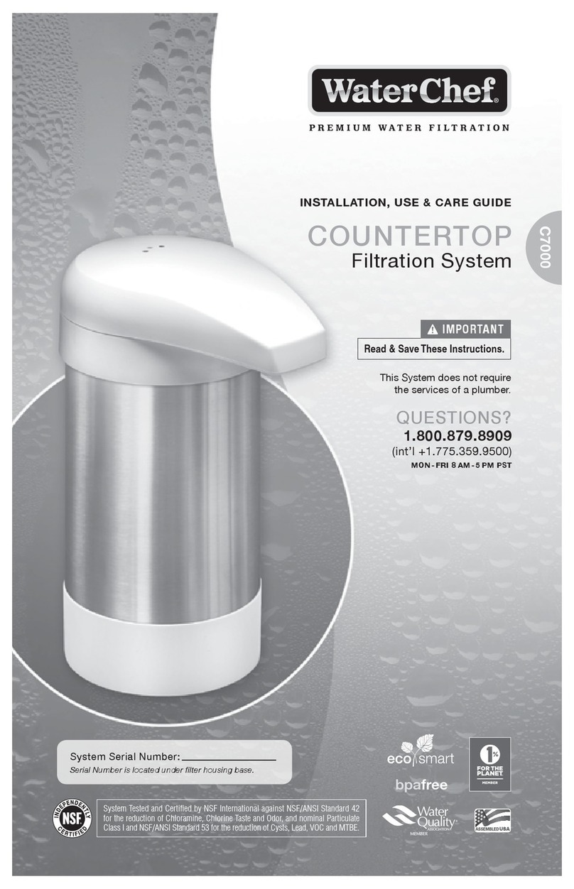 WaterChef Countertop C7000 Installation, use and care guide