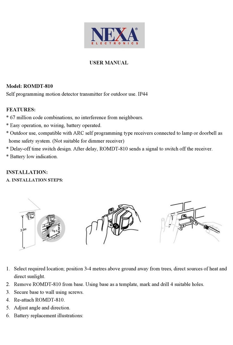 Nexa ROMDT-810 user manual