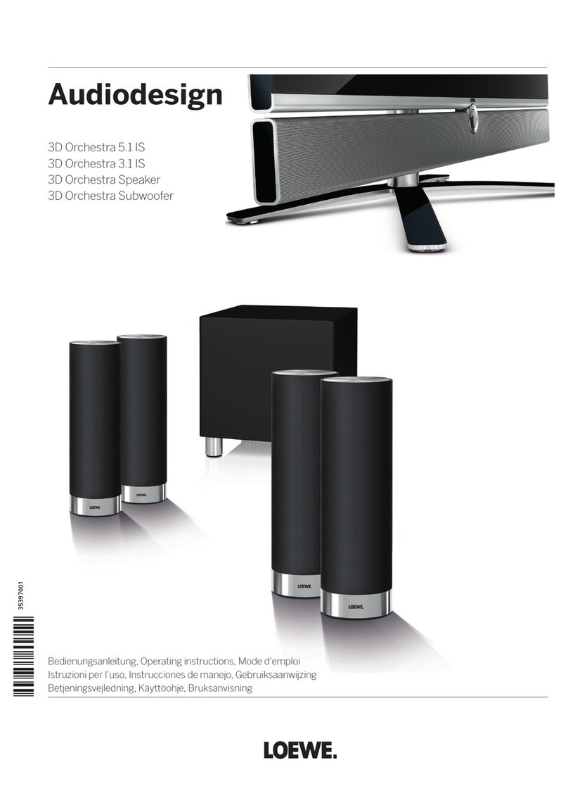 Loewe 3D Orchestra 5.1 IS User manual Loewe 3D Orchestra 5.1 IS User manual