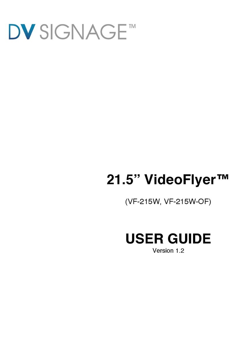 DV Signage VideoFlyer VF-215W User manual