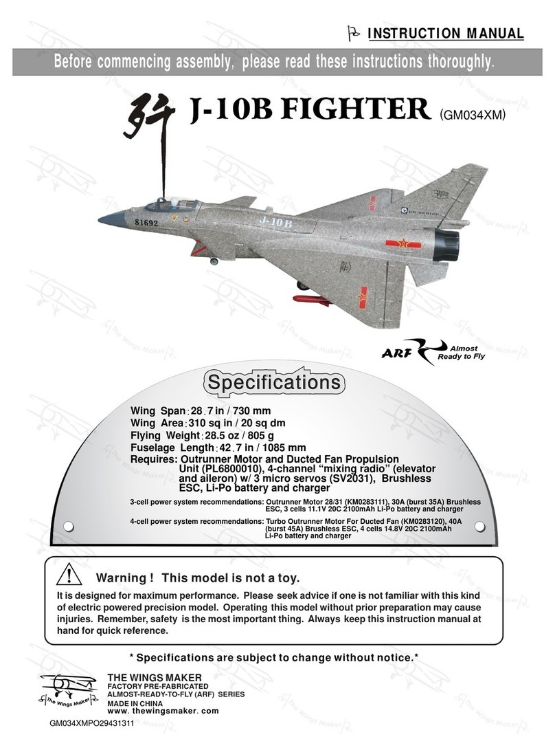 Wings Maker J-10B Fighter GM034XM User manual