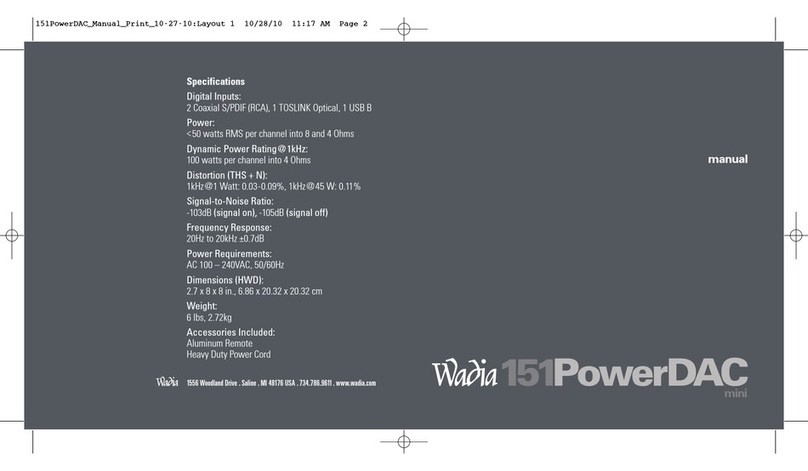Wadia 151 PowerDAC mini manual