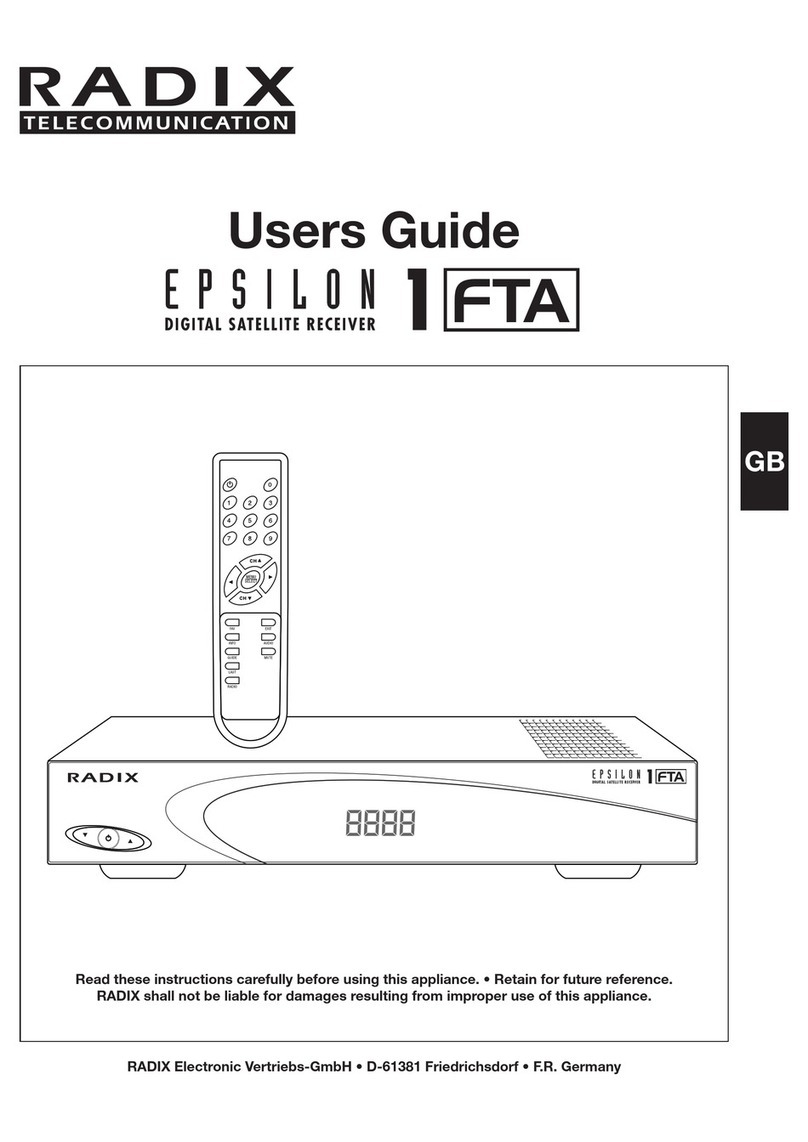 Radix Epsilon 1 FTA User manual