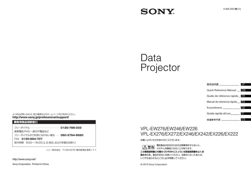 Sony VPL-EW276 Service manual Sony VPL-EW276 Service manual