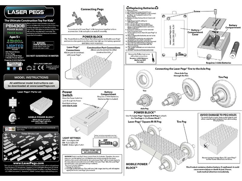 LaserPegs PBI43OB Power Block Truck Series User manual LaserPegs PBI43OB Power Block Truck Series User manual