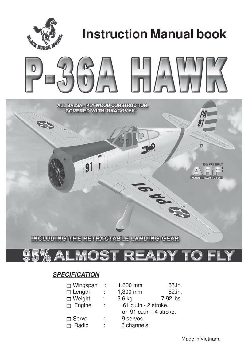 Black Horse Model P-36A Hawk Instruction manual book Black Horse Model P-36A Hawk Instruction manual book