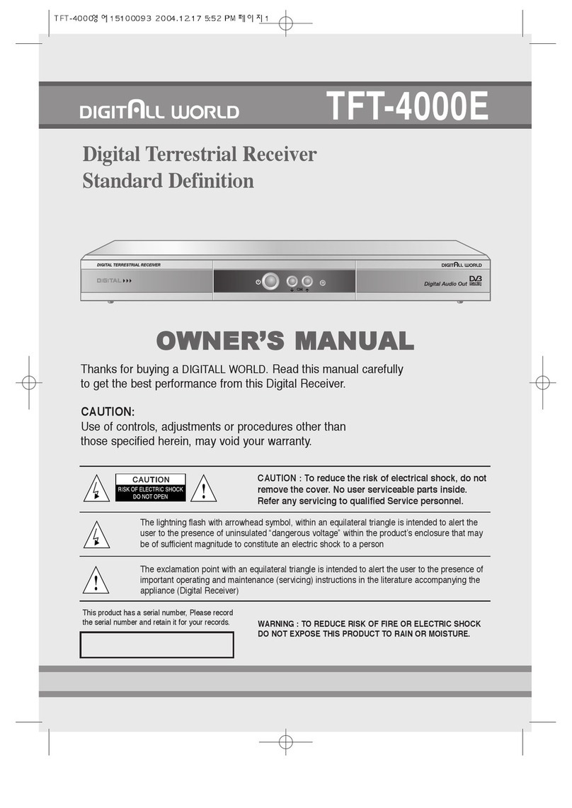 digitall world TFT-4000E owner's manual