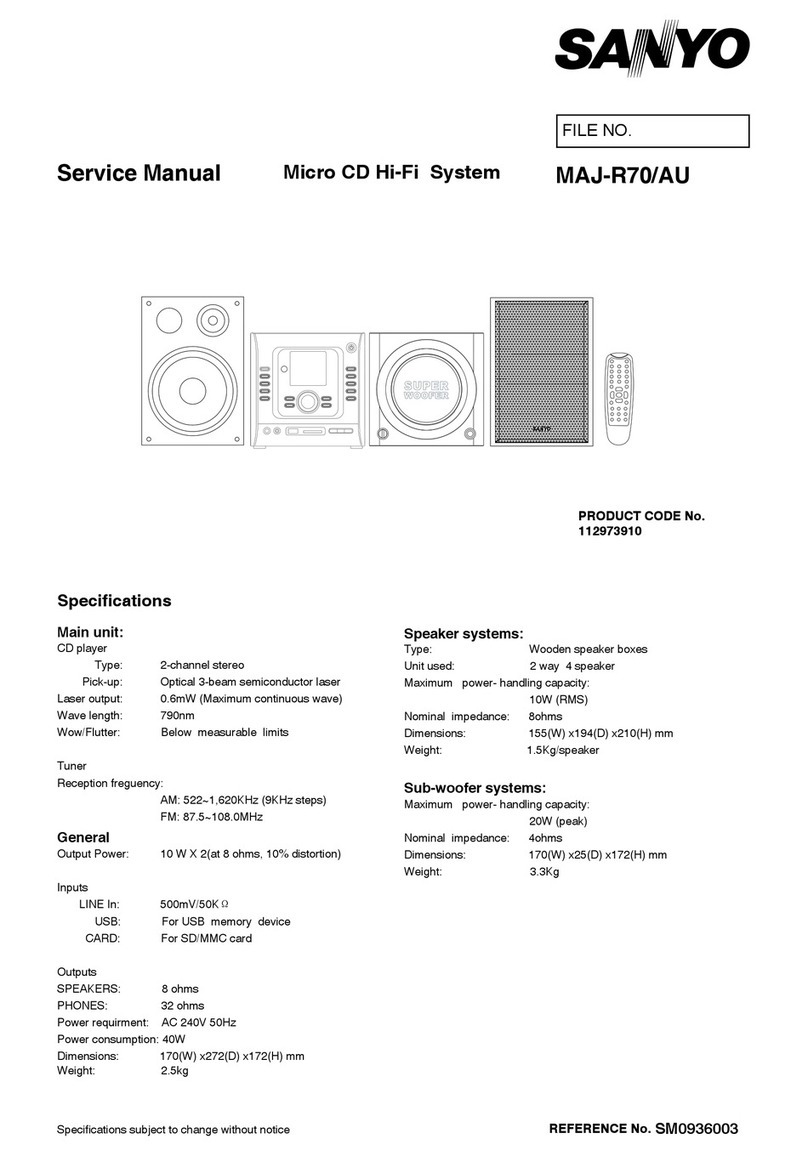 Sanyo MAJ-R70/AU Service manual