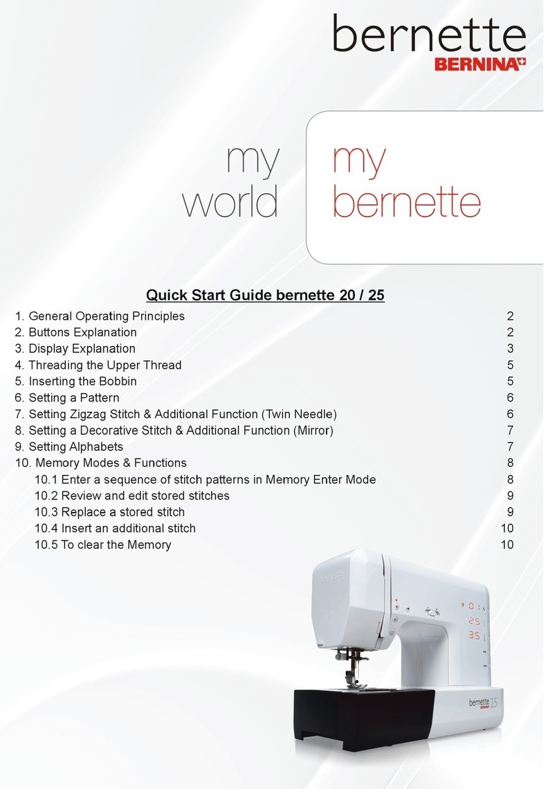 Bernina Bernette 20 User manual