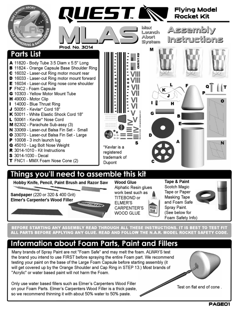 Quest Engineering Flying ModelRocket KitL User manual