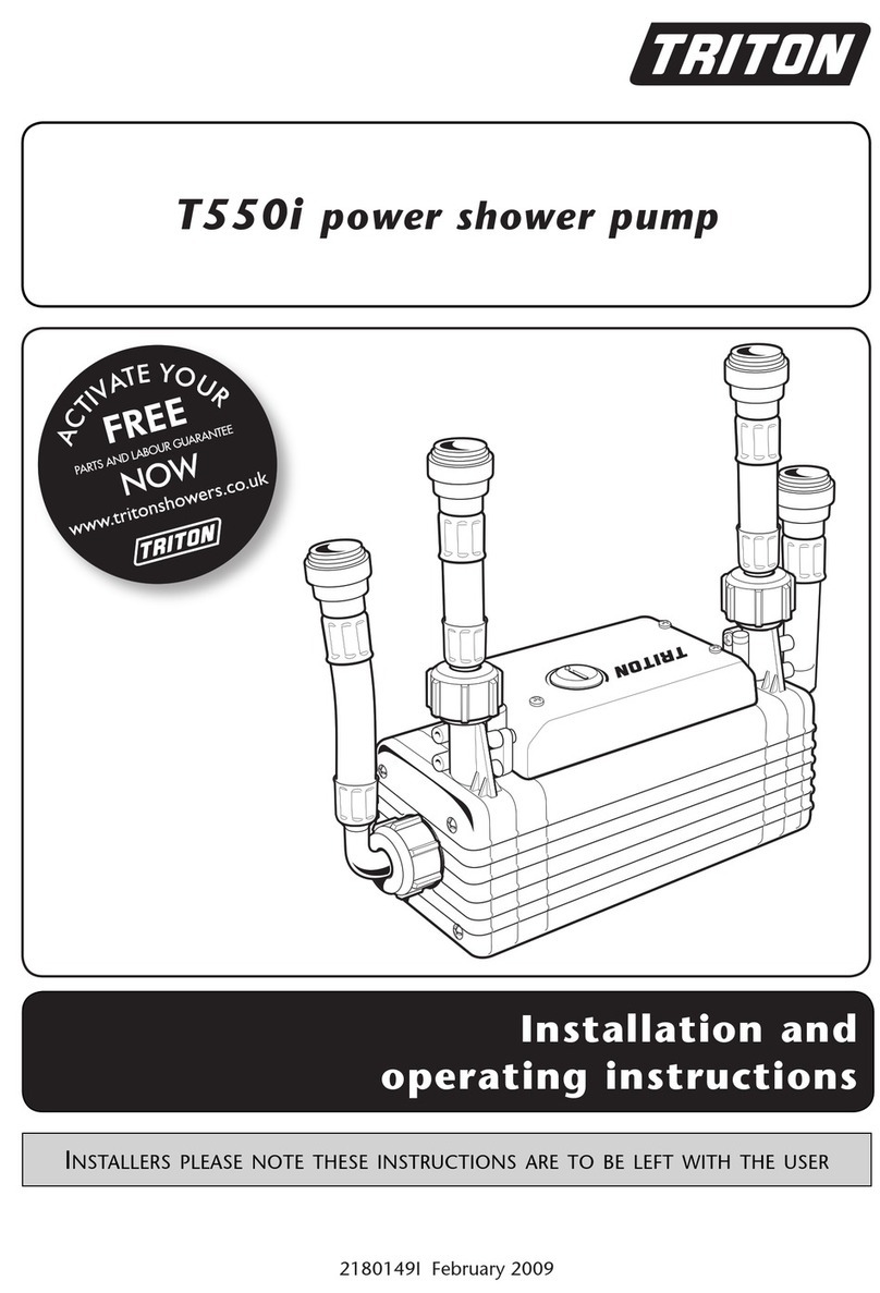 Triton T550i Installation and operating instructions Triton T550i Installation and operating instructions