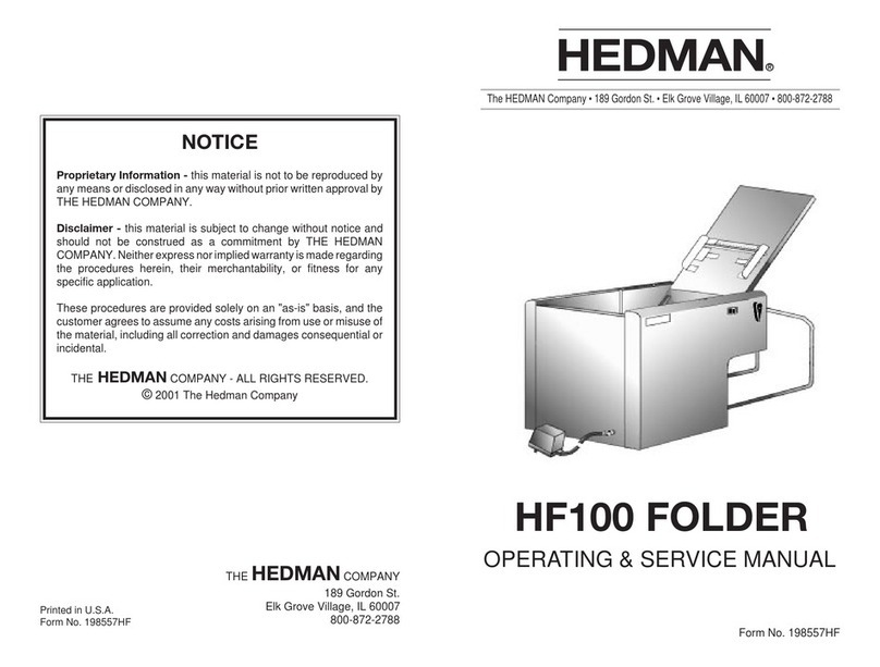 Hedman HF100 OPERATING & SERVICE MANUAL
