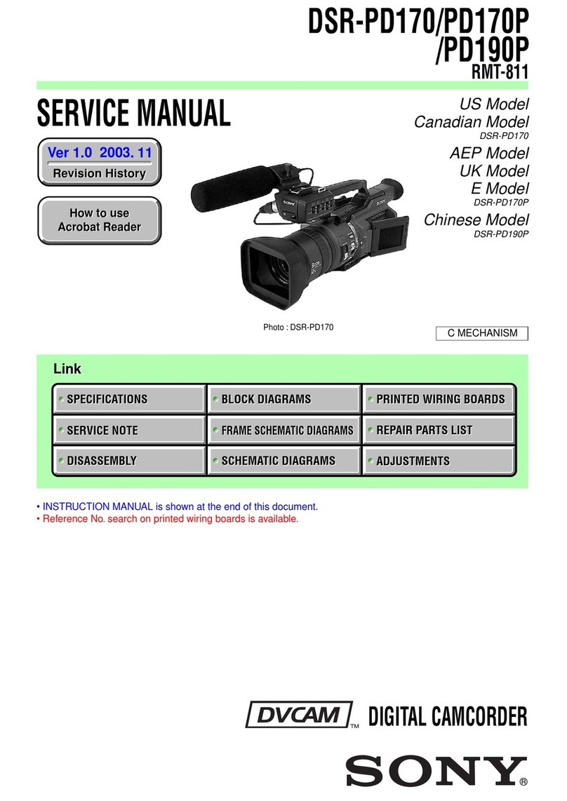 Sony DSR PD170 - Camcorder - 380 KP User manual
