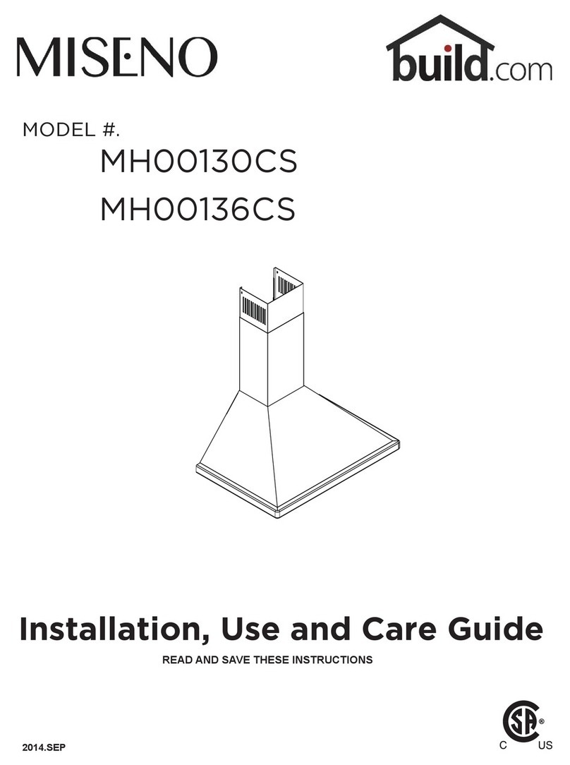 miseno MH00130CS Installation, use and care guide