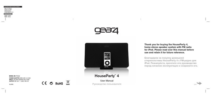 Gear4 HouseParty 4 PG296 user manual