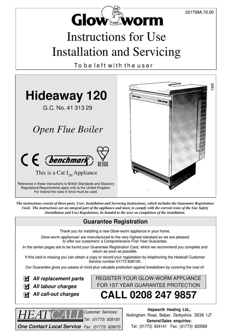 Glowworm Hideaway 120 Operating manual Glowworm Hideaway 120 Operating manual
