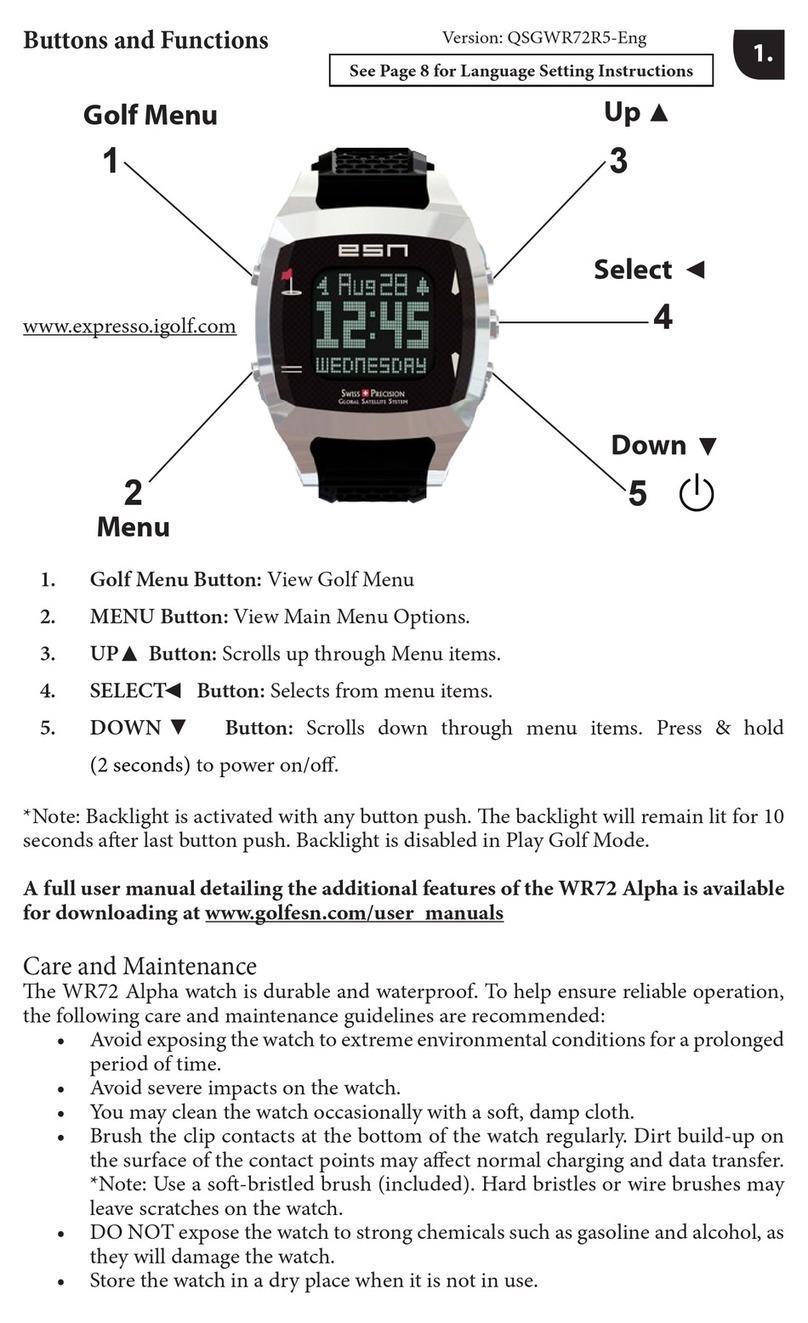 Expresso Satellite Navigation WR72 Alpha watch user guide
