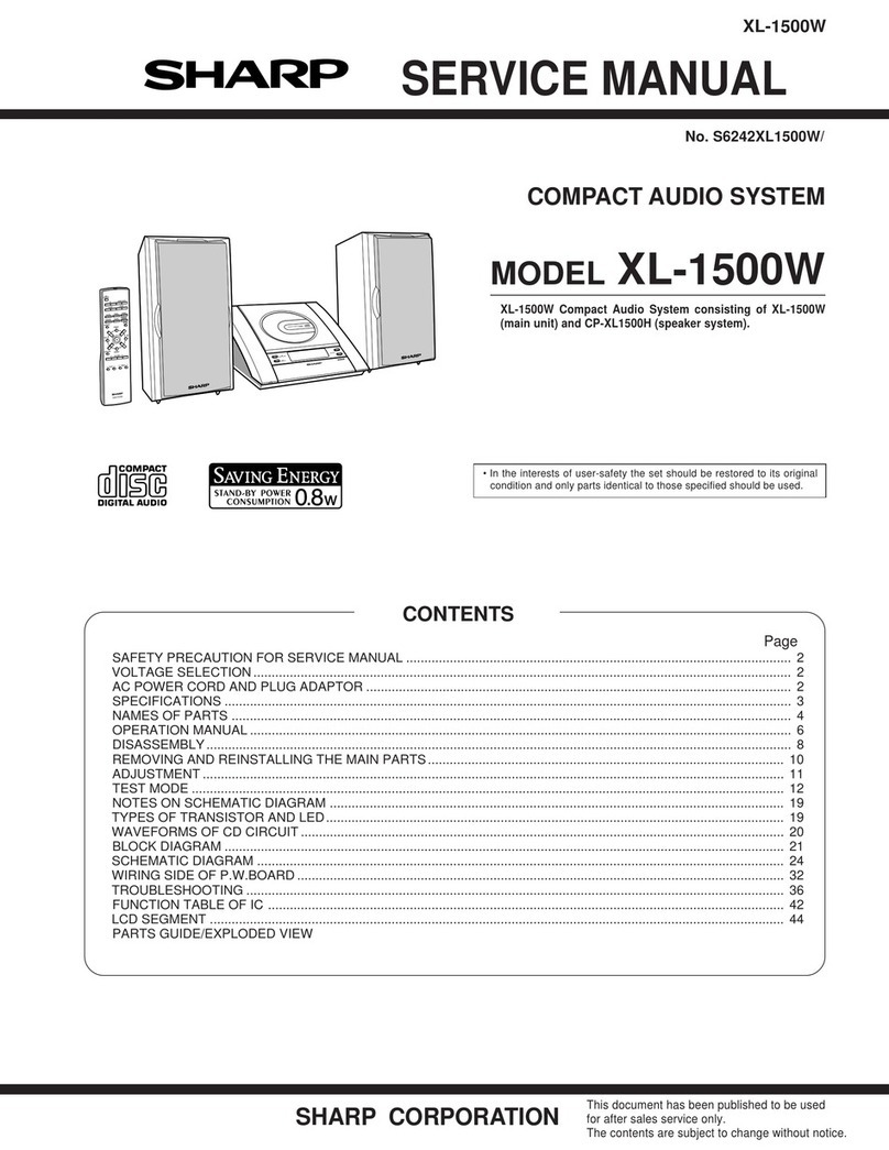 Sharp XL-1500W Service manual
