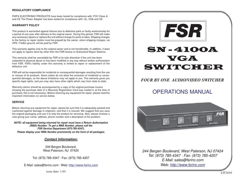 FSR SN-4100A Operation manual