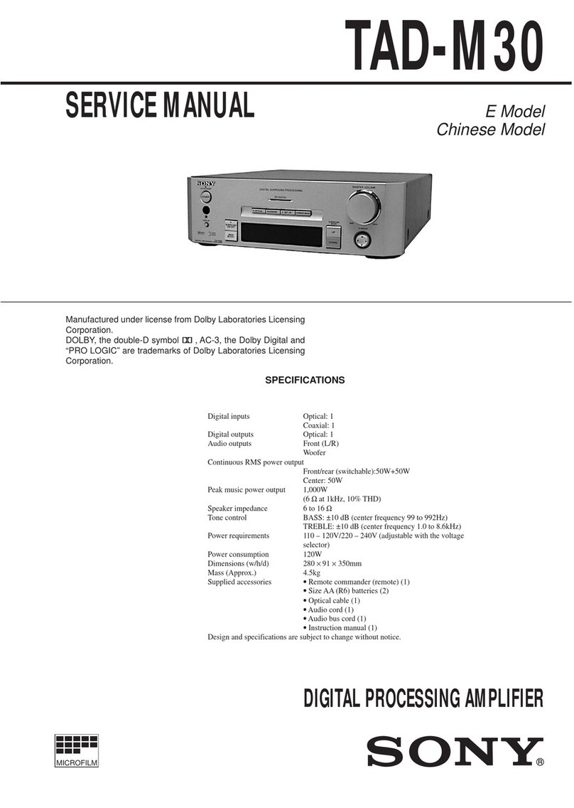 Sony TAD-M30 User manual